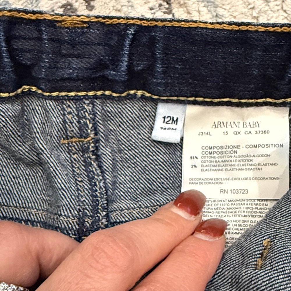 Giorgio Armani Baby Blue Denim Pants - Picture 2 of 4